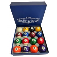 CHAMPION CLASSIC STANDARD 2-1/4" BILLIARD POOL BALL SET COMPLETE 16 BALL SET